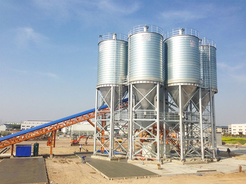 Steel structure foundation and cone bucket of steel plate silo