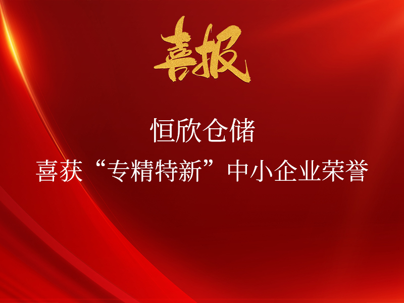 恒欣仓储喜获“专精特新”中小企业荣誉
